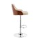 Armen Living Asher Adjustable Cream Faux Leather and Chrome Finish Bar Stool LCARBAWACR - alternate 8